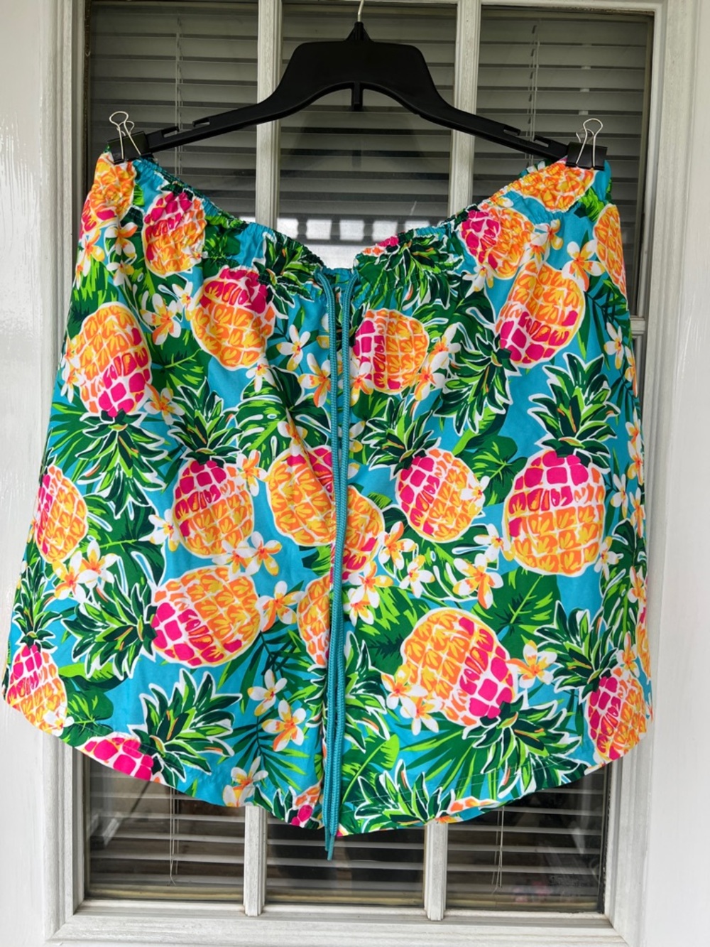 George Multicolor Tropical Pineapple Print Swim Shorts